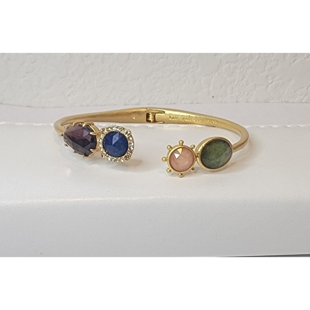 Kate Spade Hinged Bracelet – Multi-Stone – Gold - Picture 2 of 10